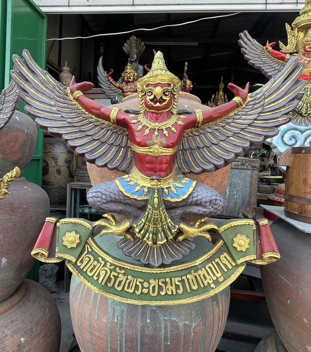 พญาครุฑธนาคารเก่า องค์ใหญ่ ขนาด70x70cm บูชาแขวนผนัง รูปที่ 2