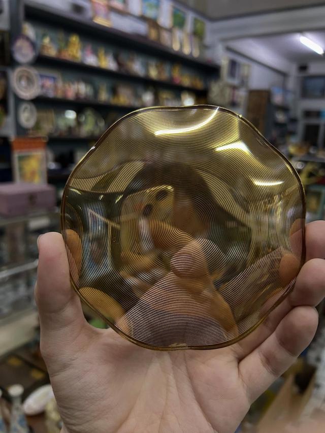 แผ่นแก้ว ฝังทองคำ สำหรับใส่เครื่องประดับ 2