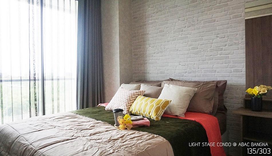 ให้เช่า หรือ ขาย Light Stage Condo ใกล้มหาวิทยาลัย ABAC BANGNA 30 ตารางเมตร 1 ห้องนอน ชั้น3 วิวสวย ทิศตะวันออก ตกแต่งครบ 1