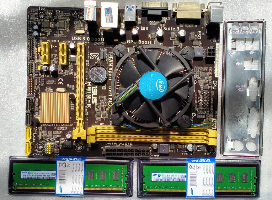ชุดรวมซีพียู+เมนบอร์ด+แรม CPU i5 GEN4 - MB Asus H81MK - RAM DDR3 16 GB มือสองใช้งานปกติ ราคารวมส่ง