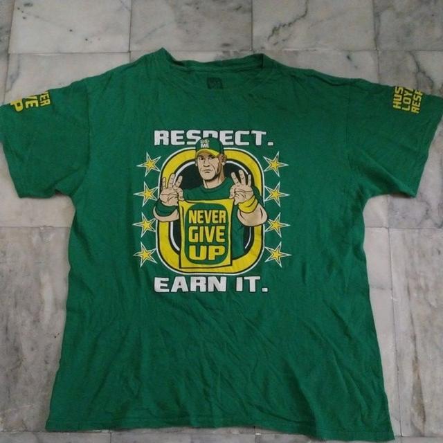 เสื้อยืดแขนสั้น แนวอดีตนักมวยปล้ำ(WWE) John Cena 'Respect Earn It' แท้ มือสอง สภาพดี ของพร้อมส่งครับ