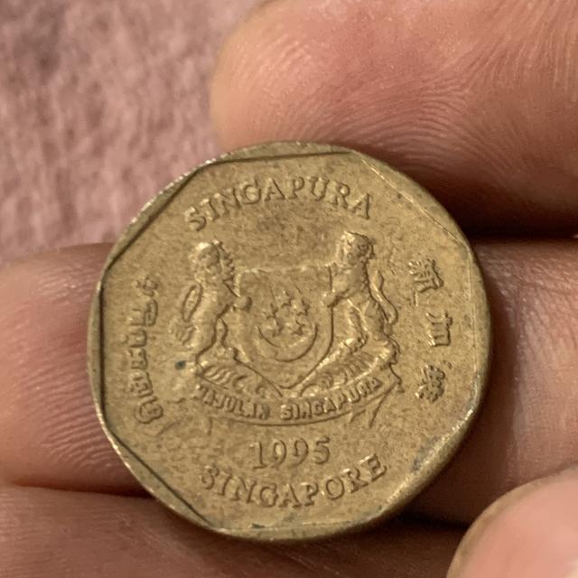เหรียญ 1 ดอลลาร์สิงหโปร์ ร.ศ 1995 รับประกันเหรียญ รูปที่ 2