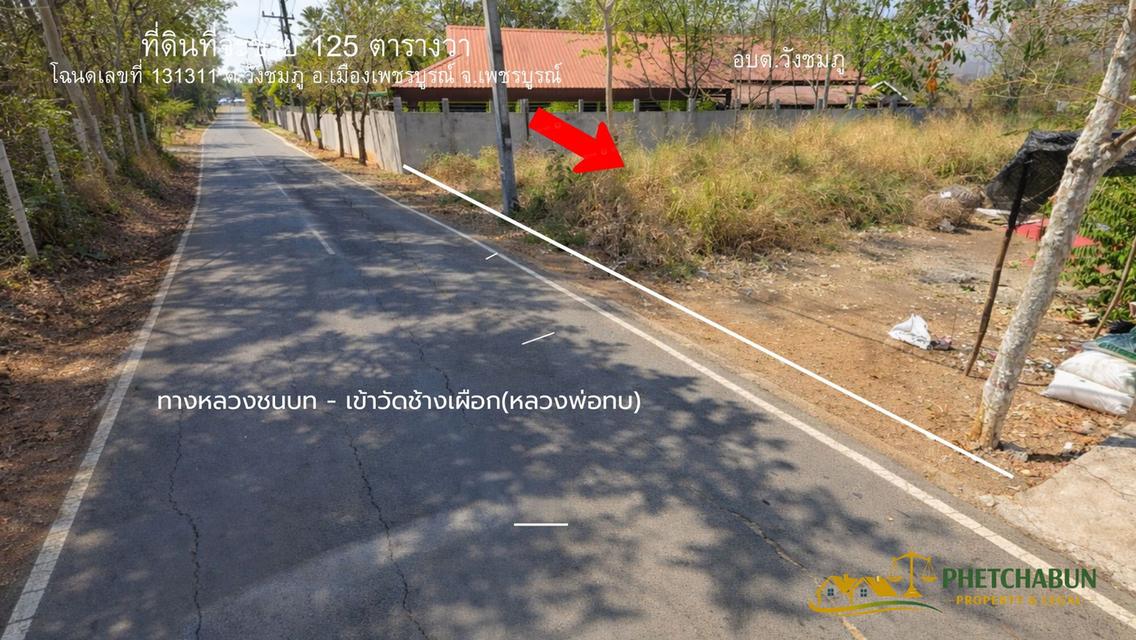 ที่ดินเงิน125 ตารางวา ติด อบต.วังชมภู อ.เมือง จ.เพชรบูรณ์ 1