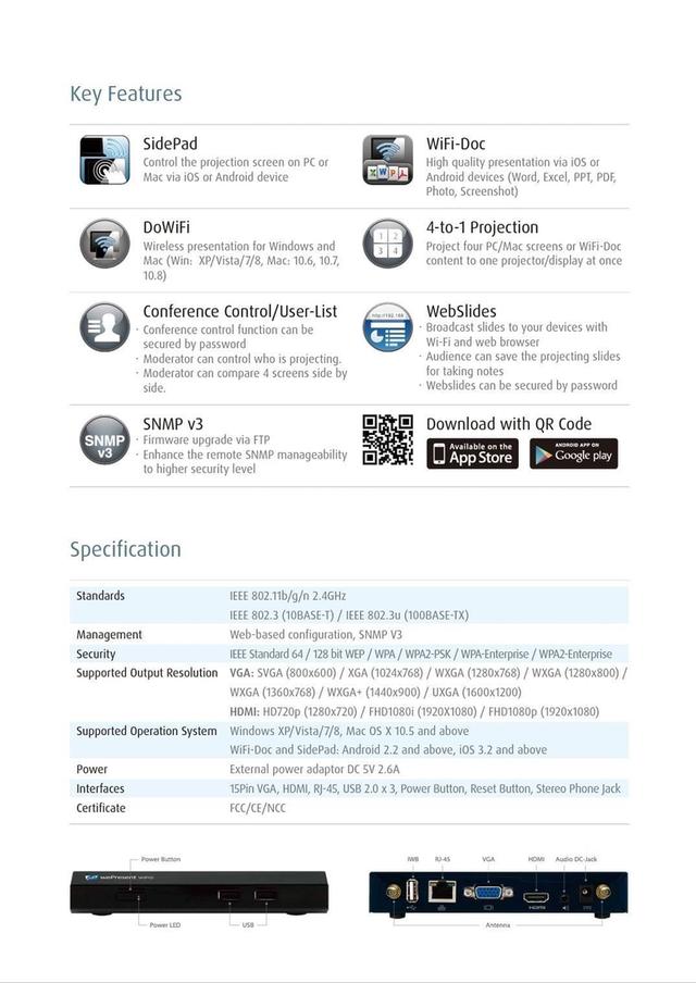 WEPresent Wireless Interactive Presentation Gateway 2