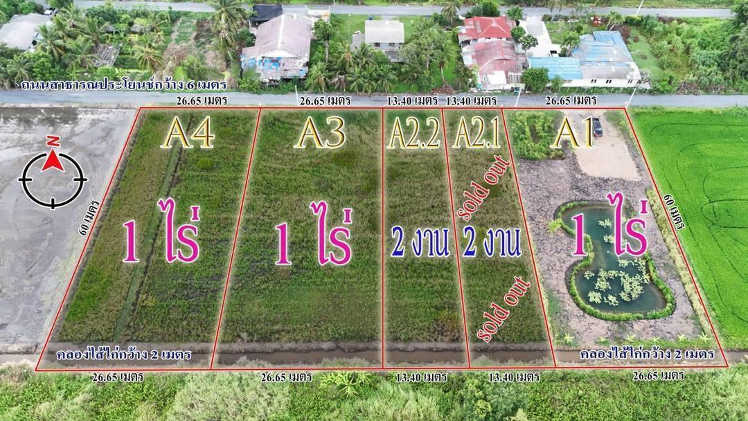 ขายที่ดิน 1 ไร่ บึงบา–หนองเสือ จ.ปทุมธานีบรรยากาศบ้านสวน มีทางเลือกผ่อนตรงเจ้าของ 36 งวด 1