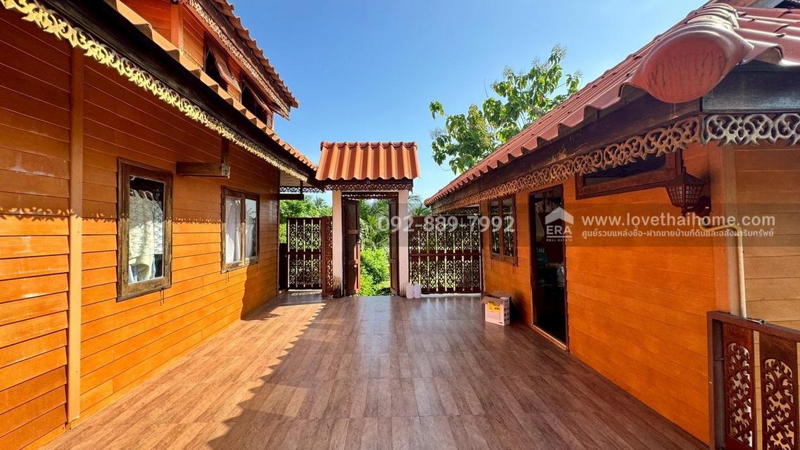 ขายที่ดินพร้อมบ้านทรงไทย ถนนบ้านแพ้ว สมุทรสาคร พื้นที่ 360.6 ตรว. ใกล้บิ๊กซ้ง บ้านแพ้ว 3
