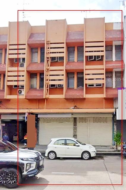 6นอน ให้เช่าอาคารพาณิชย์ 3ชั้น 2คูหา 38ตร.วา. 450ตร.ม. แฮปปี้แลนด์ MRTบางกะปิ 1.5กม. ทำเลดี ติดถนนใหญ่ คลีนิค ร้านมือถือ 1