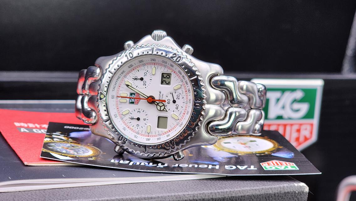 Tag heuer ก้างปลา S/el หน้าขาว โมเดล Senna Ayrton 2