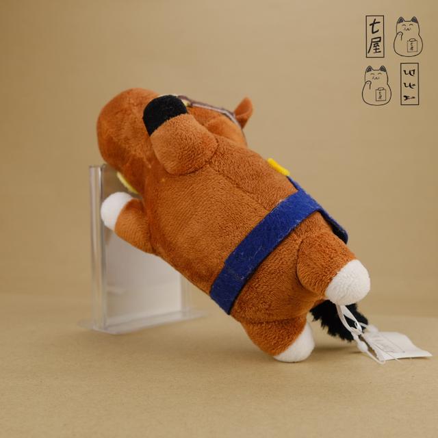 ต้าวอ้วน。ม้าแข่ง・NO.4・โทไก・เทโอ =͟͟͞🏇💨 Tokai Teio Standard 16 cm ✅ SK Japan・Thoroughbred Collection・Lying-down Plush Mascot・38th Arima Kinen ❄️✨ รูปที่ 7
