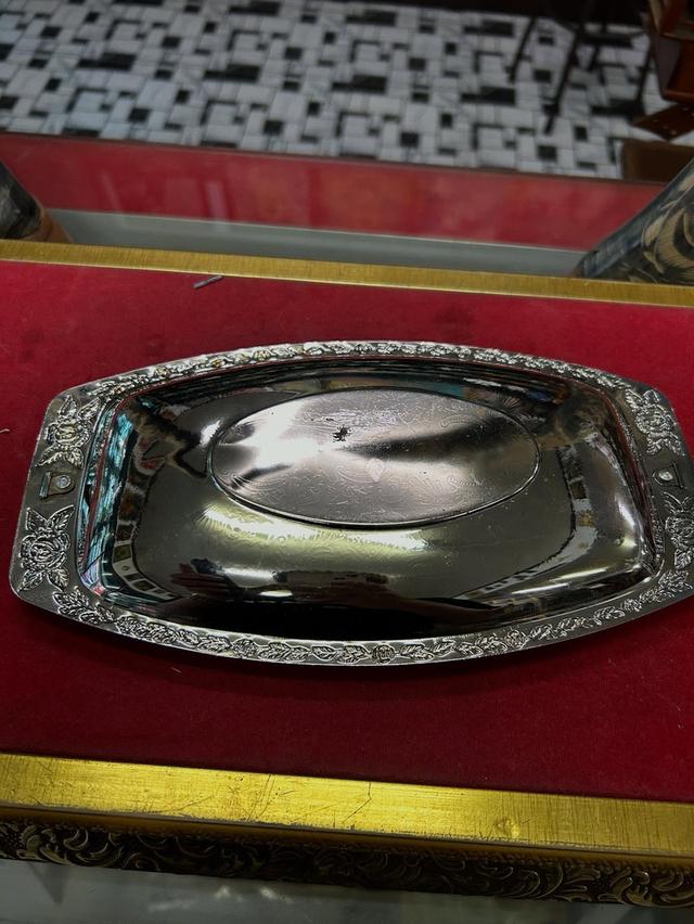 ถาด silver plated ถาดเคลือบเกินเก่า 3
