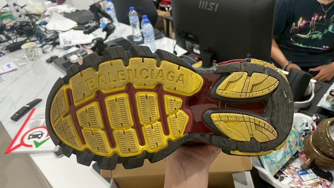 Balenciaga Track Sneaker Bordeaux Burgundy Black Yellow 7