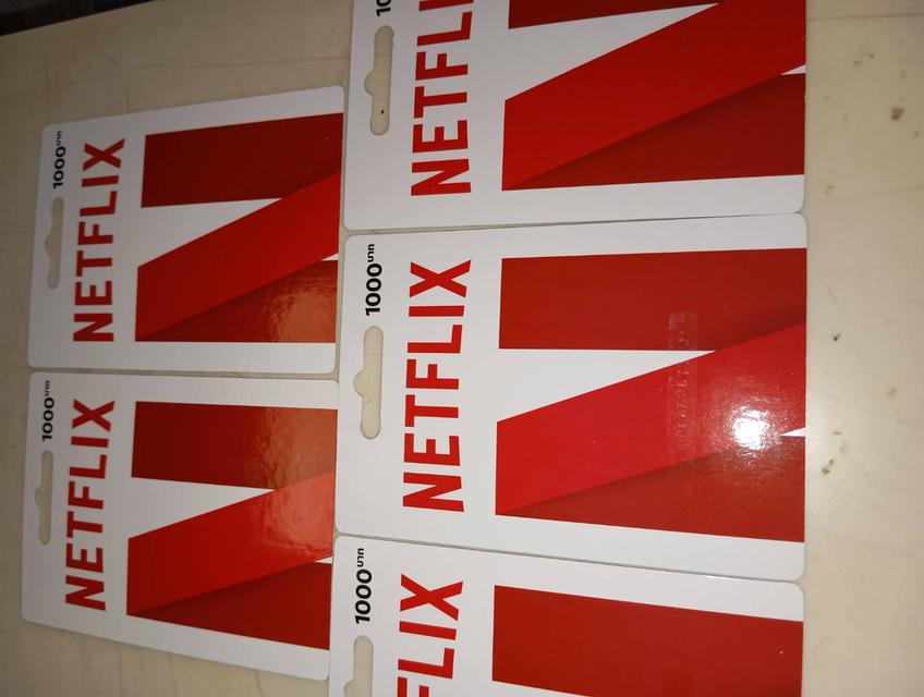 Selling Net Flix prepaid cards for watching premium movies and games, 1,000 baht each, 5 cards in total 5