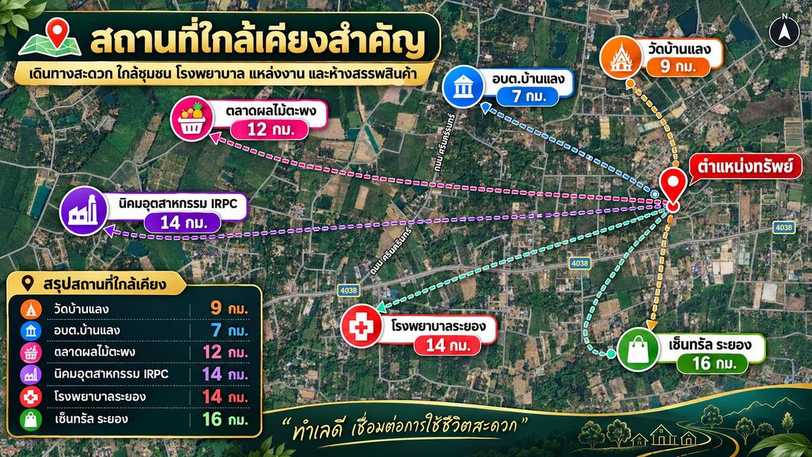 ขายที่ดินวาละ 2,505 บาท สูงกว่าถนนไม่ต้องถม 1-0-67 ไร่ ติดสถานปฏิบัติธรรมหลวงปู่ขี้เถ้า บ้านแลง ระยอง 11