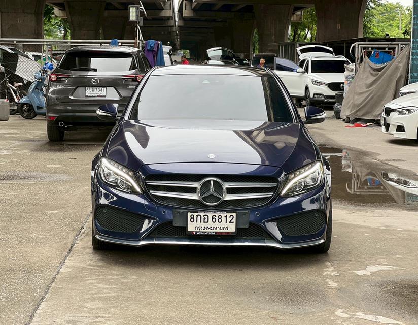 ขายรถ Benz C300 Bluetec Hybrid AMG W205 ปี 2015 สีน้ำเงิน เกียร์ออโต้