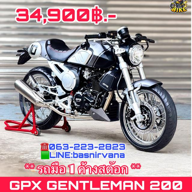 ❗️รถมือ 1 ค้างสต๊อก ไม่ผ่านการใช้งาน ❗️ 💰 34,900 ฿.- 💰 ราคาเงินสดเท่านั้น GPX GENTLEMAN200