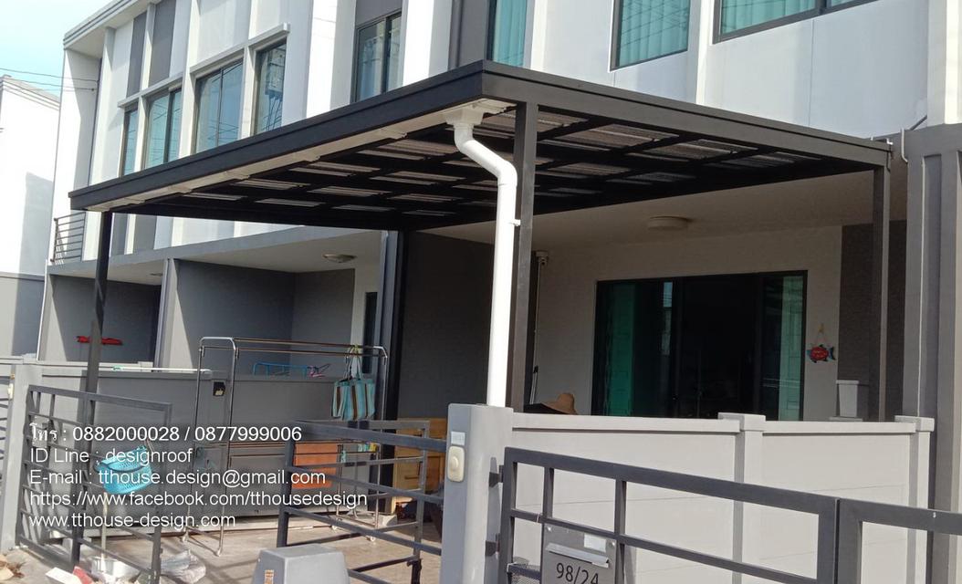 รับเหมา ต่อเติม โครงหลังคา กันสาด ห้องครัว เทพื้น ปูกระเบื้อง 0950920028 รูปที่ 2