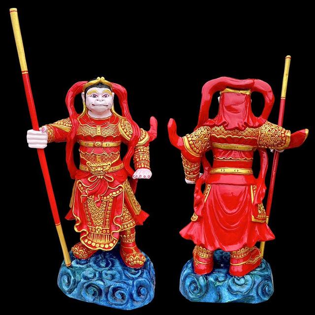 เห้งเจียไม้ เห้งเจียถือกระบอง เห้งเจียหน้าดุ แกะสลัก