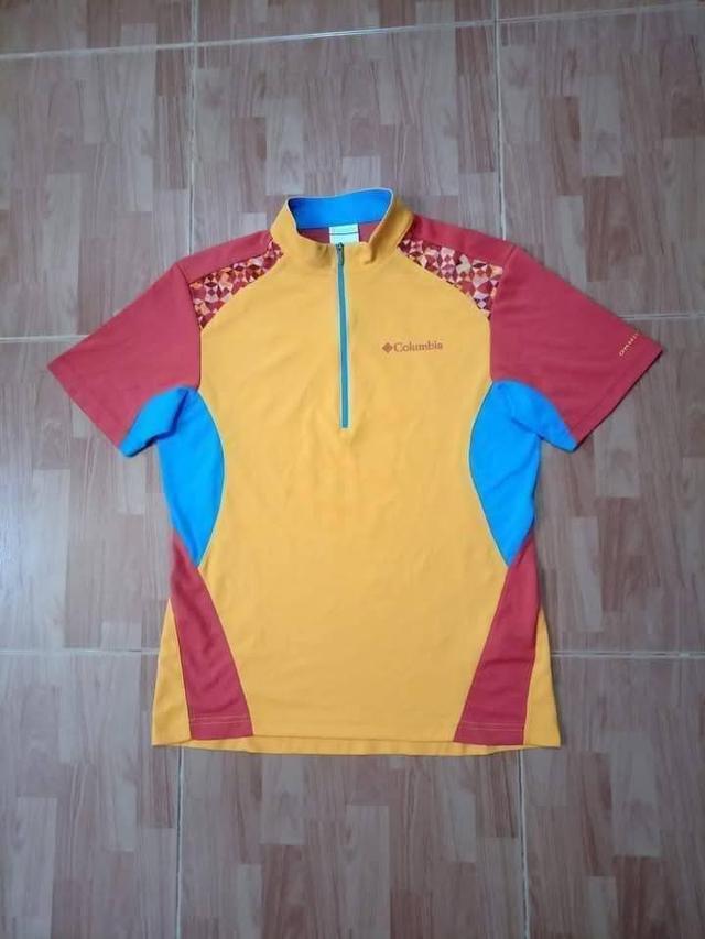 Columbia / OMNI -WICK เสื้อผ้าโพลีแห้งไว โทนสีสวยสด หัวซิปปั๊มแบรนด์ สภาพดี ไม่มีตำหนิชำรุดขาด