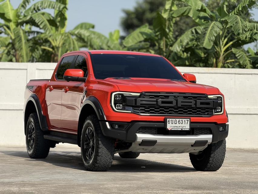 2022 FORD RANGER, 3.0 RAPTOR ECOBOOST 4WD โฉม DOUBLE CAB สีส้ม เกียร์ออโต้ 10 สปีด  มือเดียวป้ายแดง