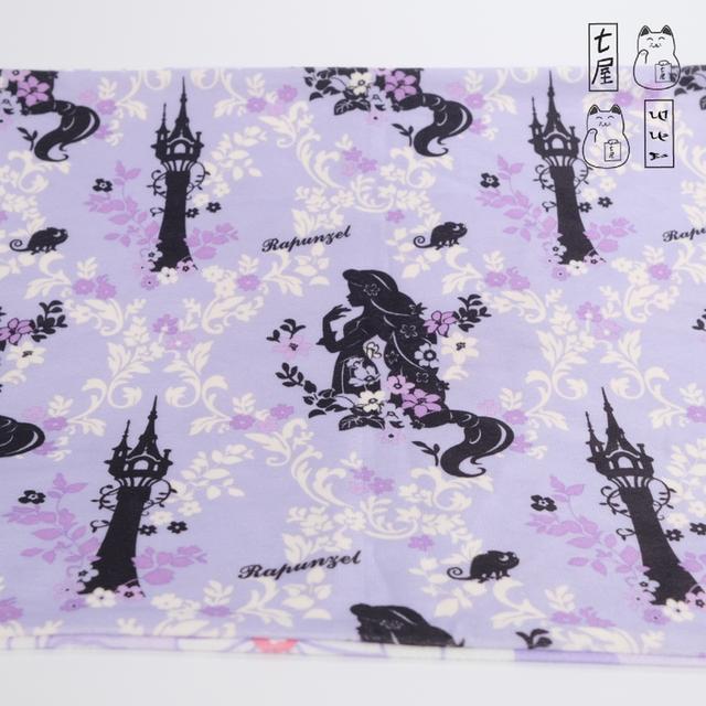 ปลอกหมอนเนื้อนุ่ม เจ้าหญิงราพันเซล 👑 Disney Princess Tangled Rapunzel Pillowcase・Silhouette Floral・50×37 cm 🦎 รูปที่ 4