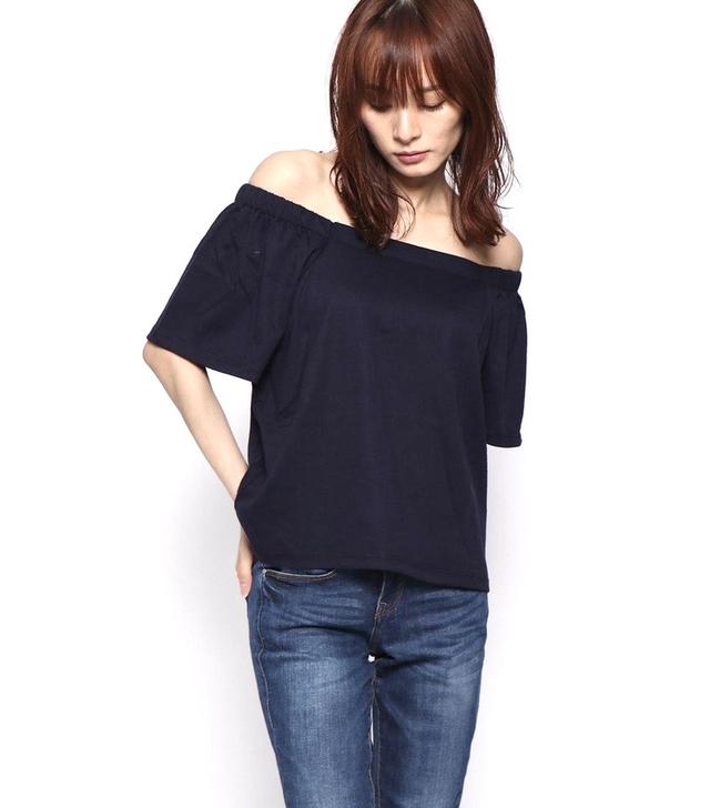 OFF-SHOULDER SHORT SLEEVE BLOUSE 7