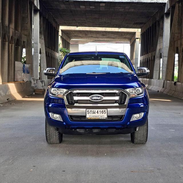 FORD RANGER 2.2 XLT HI-RIDER DOUBLE CAB ตัวสูง ปี 2016 เกียร์ AUTO เครื่องยนต์ดีเซล สีน้ำเงิน รถบ้านพร้อมใช้งาน ไมล์เพียง 262,777 km. 2