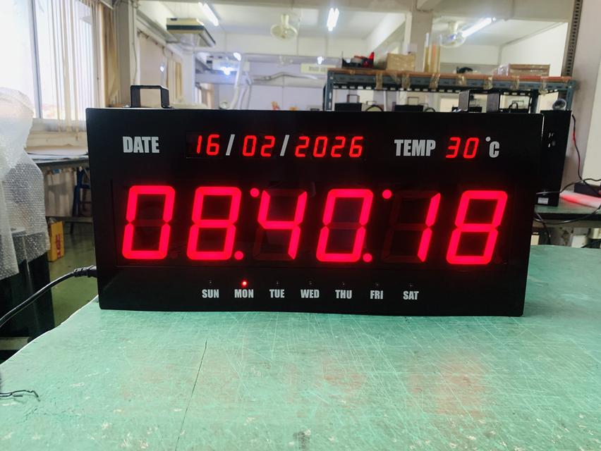 นาฬิกาดิจิตอลแขวนผนัง นาฬิกาโรงงาน