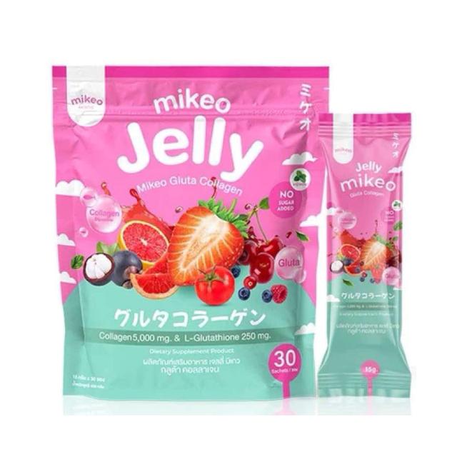 Jelly Mikeo Gluta Collagen มีกลูต้าไธโอน สตอรเบอร์รี่ 250 มล.(30ซอง) 3