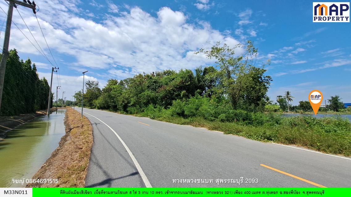 ที่ดินสองพี่น้อง ใกล้ถนนมาลัยแมน สุพรรณบุรี 4