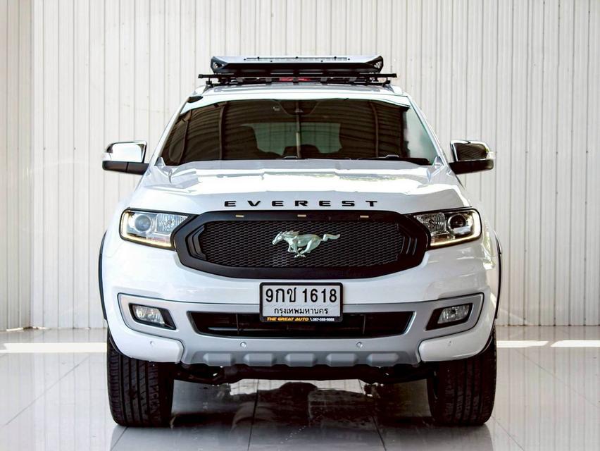 FORD EVEREST 2.0 TURBO TITANIUM PLUS 2WD ปี 2019 โฉม ปี15-22 เกียร์ AUTO ดีเซล สีขาว รถบ้านพร้อมใช้งาน ไมล์เพียง 131,348 km. 2
