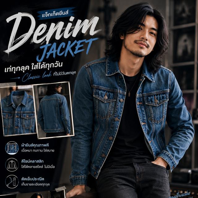 เสื้อยีนส์มือสองเหมือนใหม่