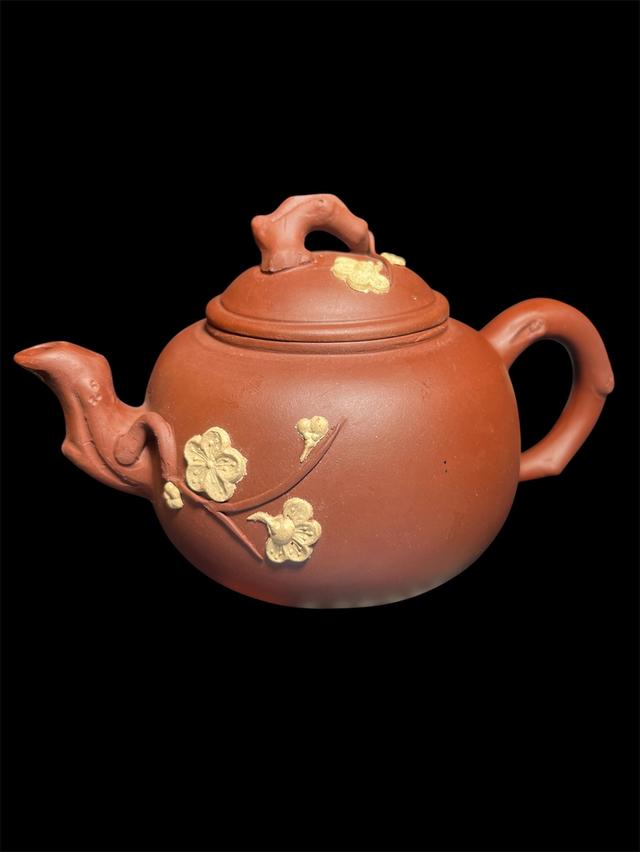 ปั้นชาจีนเก่าลายดอกไม้