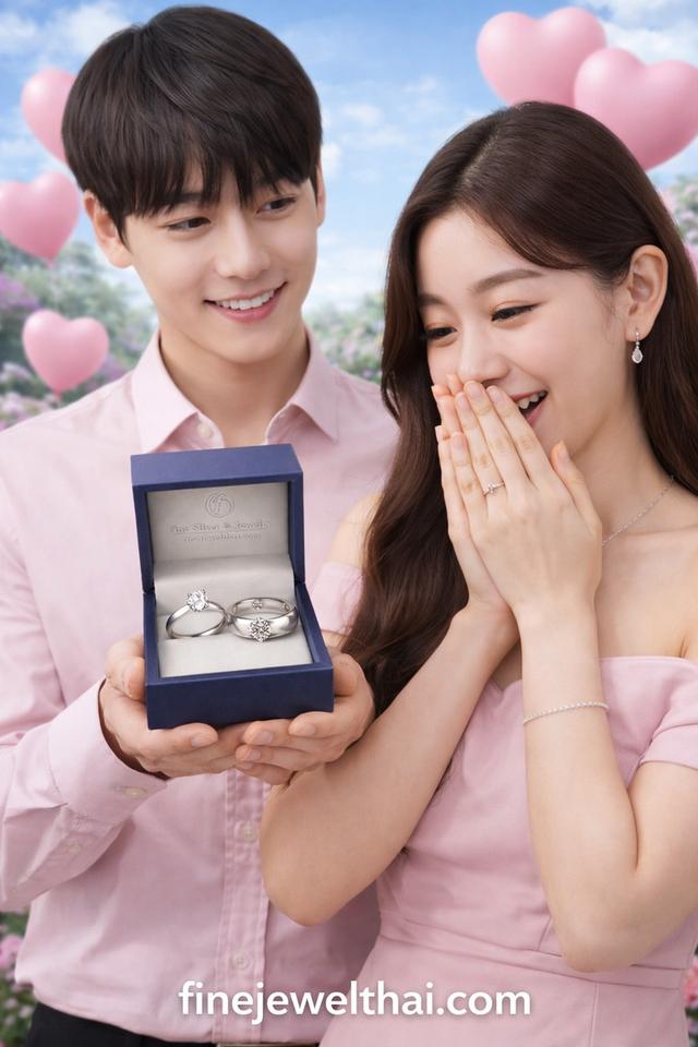 Finejewelthai ของขวัญวันวาเลนไทน์ เครื่องประดับคู่รัก แหวนคู่ แหวนเพชร ราคาพิเศษ