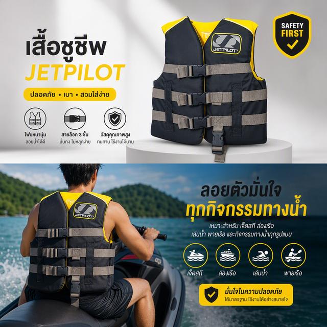 เสื้อชูชีพเด็ก Jetpilot แท้ USCG Approved สำหรับเด็ก 14-23 กก. สภาพดี