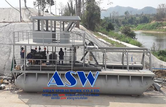 ทุนเรือasw โป๊ะเรือasw แพโป๊ะลอยน้ำasw ท่อสไปรัลasw spiral pipe ฟิตติ้ง 19