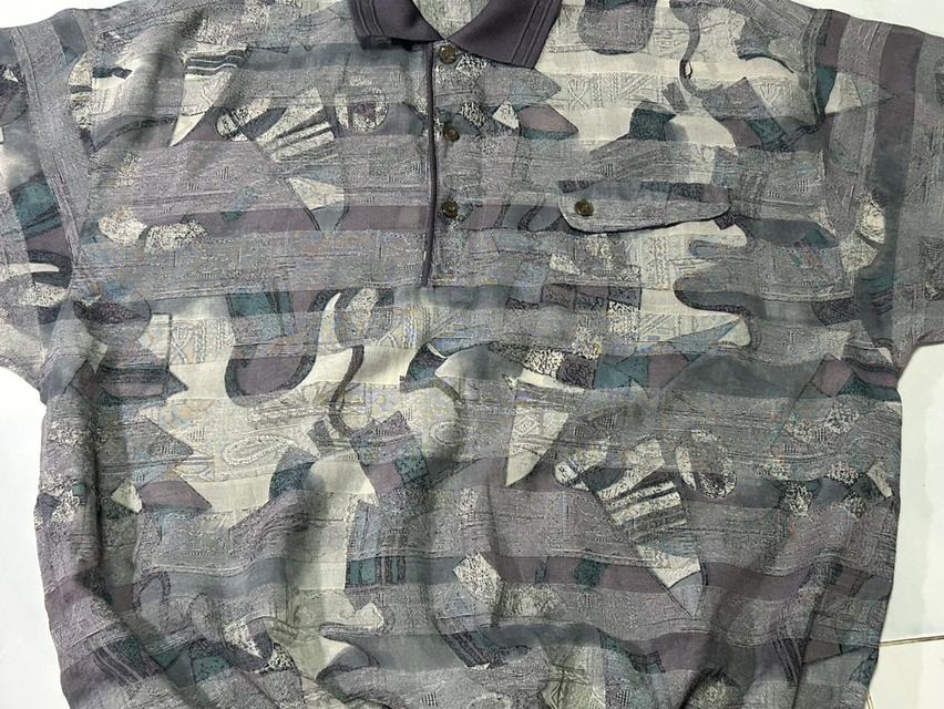 💥Vintage G-STAFF Authentic "Abstract" Banded Polo Shirt💥 รูปที่ 5