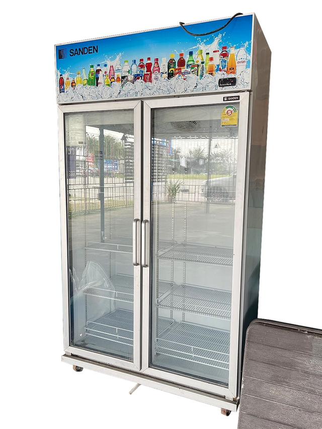 ตู้แช่เครื่องดื่ม2ประตู SANDEN ตู้แช่เย็น แช่ผักและผลไม้ 4ชั้นวาง 2