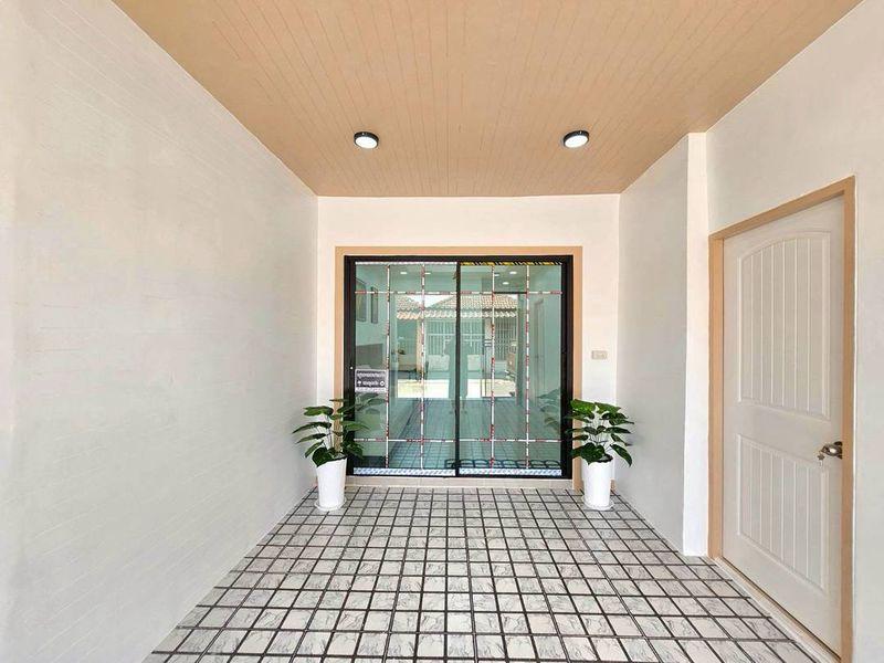 หมู่บ้านพฤกษา3  ถนนวัดลาดปลาดุก บางบัวทองทาวน์เฮาส์ชั้นเดียว ตกแต่งใหม่พร้อมอยู่ หน้ากว้าง6เมตร 4