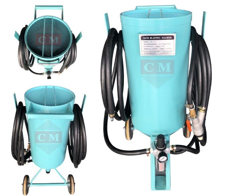 เครื่องพ่นทรายกลางแจ้ง ถังพ่นทรายกลางแจ้ง ทรายพ่น ชุดพ่นทราย รูปย่อยที่ 2