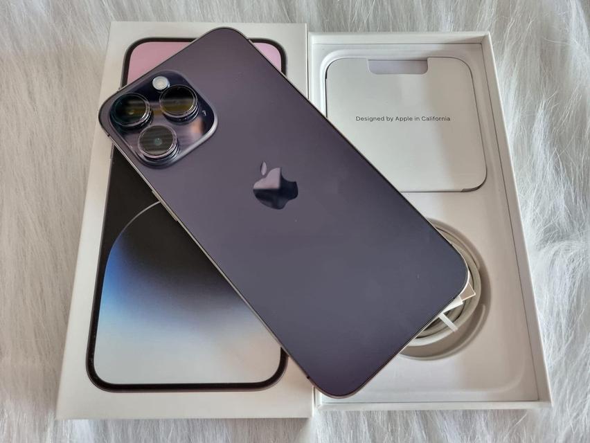 ขาย IPhone 14 Promax สีม่วง มือสองเครื่องสวยสภาพดี99% 128 GB จะขายในราคา 25,000 บาท