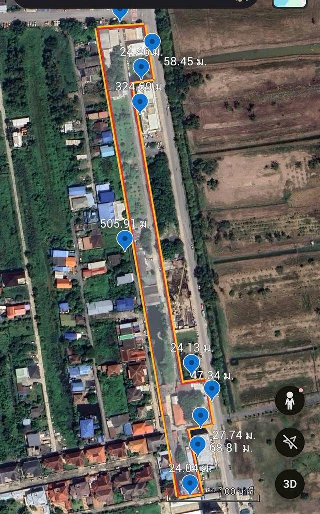 ที่ดินแปลงใหญ่ ทำเลพิเศษ ใกล้ปากทางเมืองเอก ม.รังสิต 4