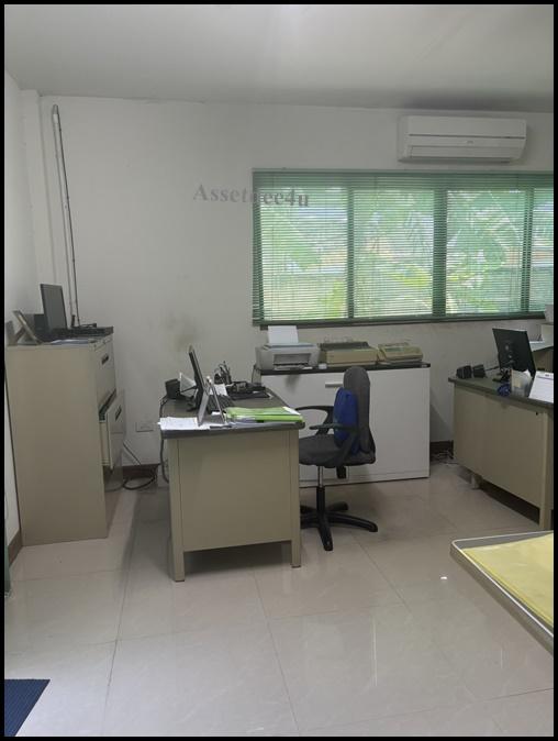 AW580 ให้เช่าโกดัง โรงงานมีออฟฟิศ พื้นที่ใช้สอย 1,400 ตรม. พื้นที่สีม่วง ย่านแพรกษา คลองอาเสี่ย สมุทรปราการ รถเทรลเลอร์เข้าได้ 10