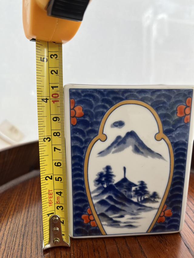 กล่องเซรามิก 4 เหลี่ยม ลายญี่ปุ่นโบราณ (ลายเบญจรงค์) รูปที่ 7