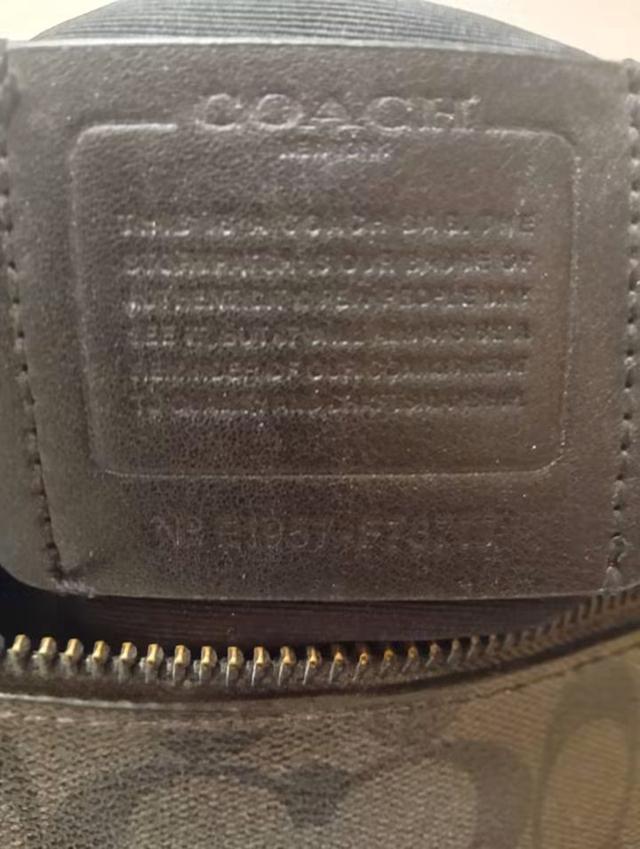 กระเป๋า COACHชื่อรุ่น: Warren Belt Bag In Signature Canvasสี:  ( สีเทาดำ ) รูปที่ 5
