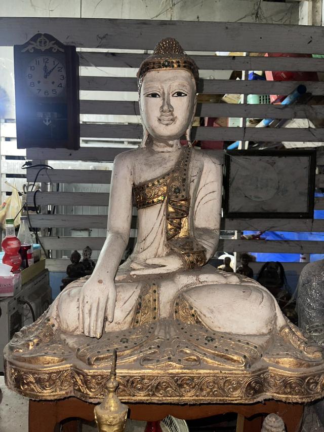 พระมัณฑะเลย์ พระไม้ศิลปะมัณฑะเลย์ พระไม้พม่า พระพุทธรูปไม้ หน้าตัก14นิ้ว