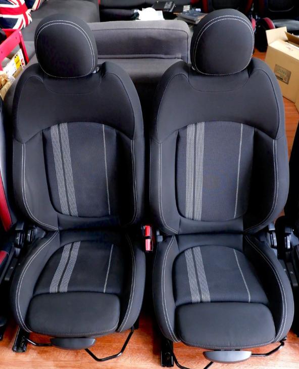 MINI Sport Seat เบาะผ้า Double Stripe สี Carbon Black สำหรับ F55 F56 Cooper 2
