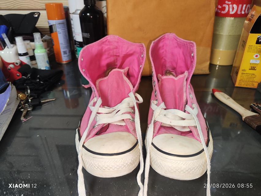 รองเท้า Converse แท้ รุ่นChuck Taylor All Star High(สีชมพู Pink Fuchsia) ผลิตในปี2014 (ขนาด Man 7.5/Women9.5/26cm/EUR41) ไซส์7.5
