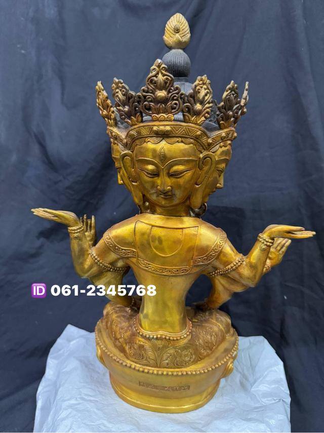 🕉️รูปปั้นพระตาราแปดกรสำริดปิดทอง 🕉️ วัดพุทธศาสนาทิเบต 