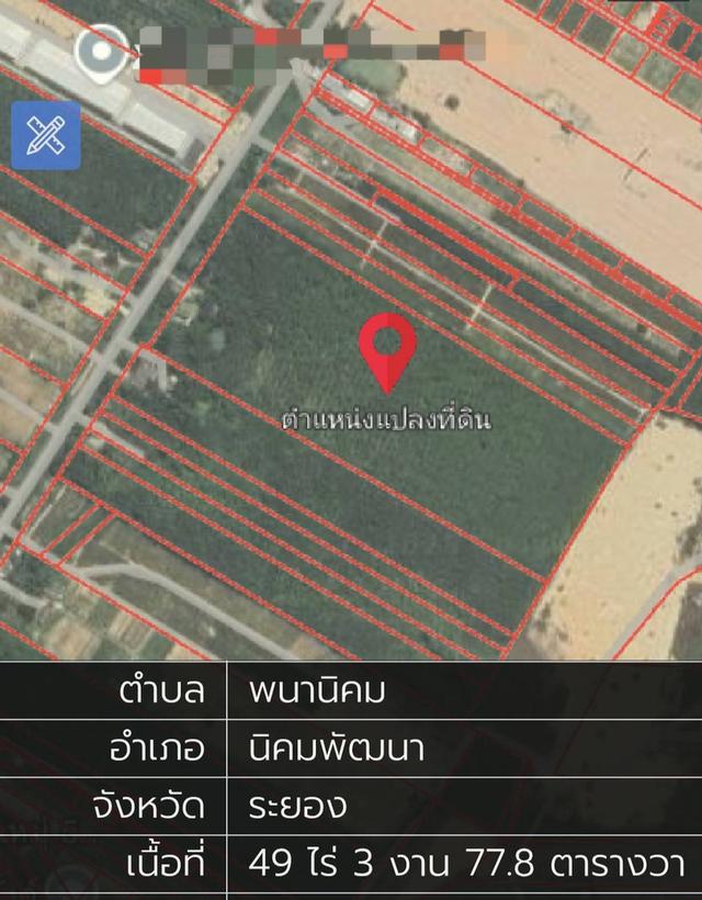 ขายที่ดินระยอง ที่ดินนิคมพัฒนาซอย11สาย15 เนื้อที่ 49-3-77.8 ไร่ ใกล้นิคมWHA36และBYDระยองเพียง 3.5 กม.รูปแปลงสวย 9