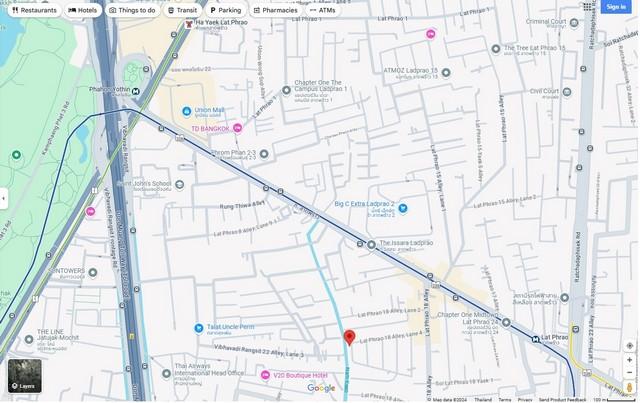 ขายที่ดินเปล่า ซอยลาดพร้าว 18 แยก 4 เนื้อที่ 116 ตร.วา เหมาะสร้างบ้าน-โฮมออฟฟิศ ใกล้ MRT ลาดพร้าว 2